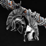 Vintage Spartan Helmet Necklace
