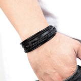 Multi-Layer Vintage Leather Braided Rope Bracelet
