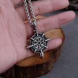 Viking Vegvisir Compass Necklace