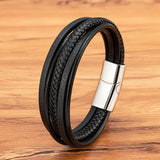 Multi-Layer Vintage Leather Braided Rope Bracelet
