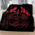 Vikings Norse Mythology Odin Valhalla Symbols - Soft Plush Blankets