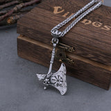 Viking Compass Axe Necklace