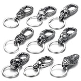 Wolf Lion Skull Raven Clasps Keychains