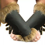 Medieval Viking Warrior Leather Bracer | Steampunk Arm Armor | LARP Costume Accessory