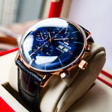 Luxury Chronograph Leather Watch