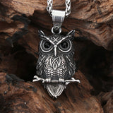 Gothic Owl Pendant Necklace