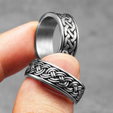 Viking Celtic Knot Ring – Stainless Steel Norse Band for Men