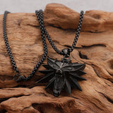 Geralt of Rivia Wolf Head Pendant Necklace