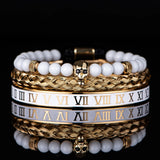 Luxury Crown Skull Bangle Bracelet