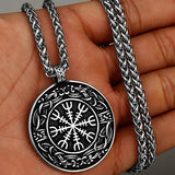 Viking Symbols Vegvisir Valknut Necklace