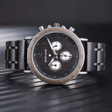 Reloj de pulsera cronógrafo de madera Nordic Sunrise 