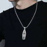 Vampire Skeleton in Coffin Pendant Necklace