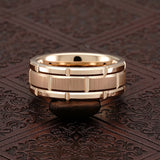 Modern Double Groove Rings