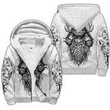 Viking Wolf Vegvisir Zip Hoodie - Norse Mythology Jacket