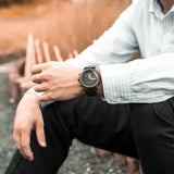 Reloj cronógrafo de madera para hombre 