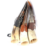 Viking Drinking Horn with Stand and Leather Holster