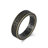 Vintage Runes Celtic Knot Stainless Steel Ring