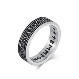 Vintage Runes Celtic Knot Stainless Steel Ring