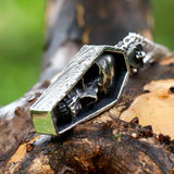 Skull Coffin Pendant Necklace