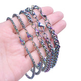 Rainbow Color Keel Chain Necklace