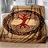 Vikings Norse Mythology Odin Valhalla Symbols - Soft Plush Blankets