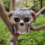 Viking Warrior Skull Stainless Steel Mug