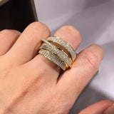 Gold & Silver Luxury Cocktail Ring