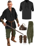 4 Pcs Men's Medieval Costume Set