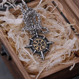 Viking Vegvisir Compass Necklace