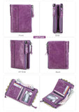 Genuine Leather Short Coin Wallet