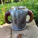 Viking Warrior Skull Stainless Steel Mug