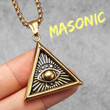 Masonic Illuminati Eye Amulet Necklaces