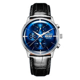 Luxury Chronograph Leather Watch