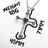 Skull Bone Cross Men's Necklaces - Gothic Punk Rock Jewelry