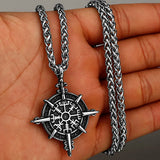 Viking Symbols Vegvisir Valknut Necklace