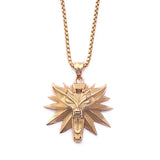Geralt of Rivia Wolf Head Pendant Necklace