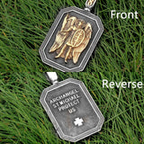 Saint Michael Archangel Shield Pendant Necklace