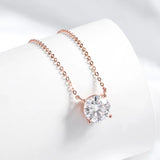 1-5-carat Moissanite Lab Diamond Silver Pendant