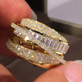 Gold & Silver Luxury Cocktail Ring