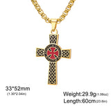 Knights Templar Cross Necklace – Holy Knight Crusader Pendant