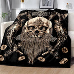 Vikings Norse Mythology Odin Valhalla Symbols - Soft Plush Blankets