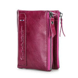 Genuine Leather Short Coin Wallet