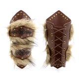 Medieval Viking Furry Bracer – Renaissance Wristband Armor