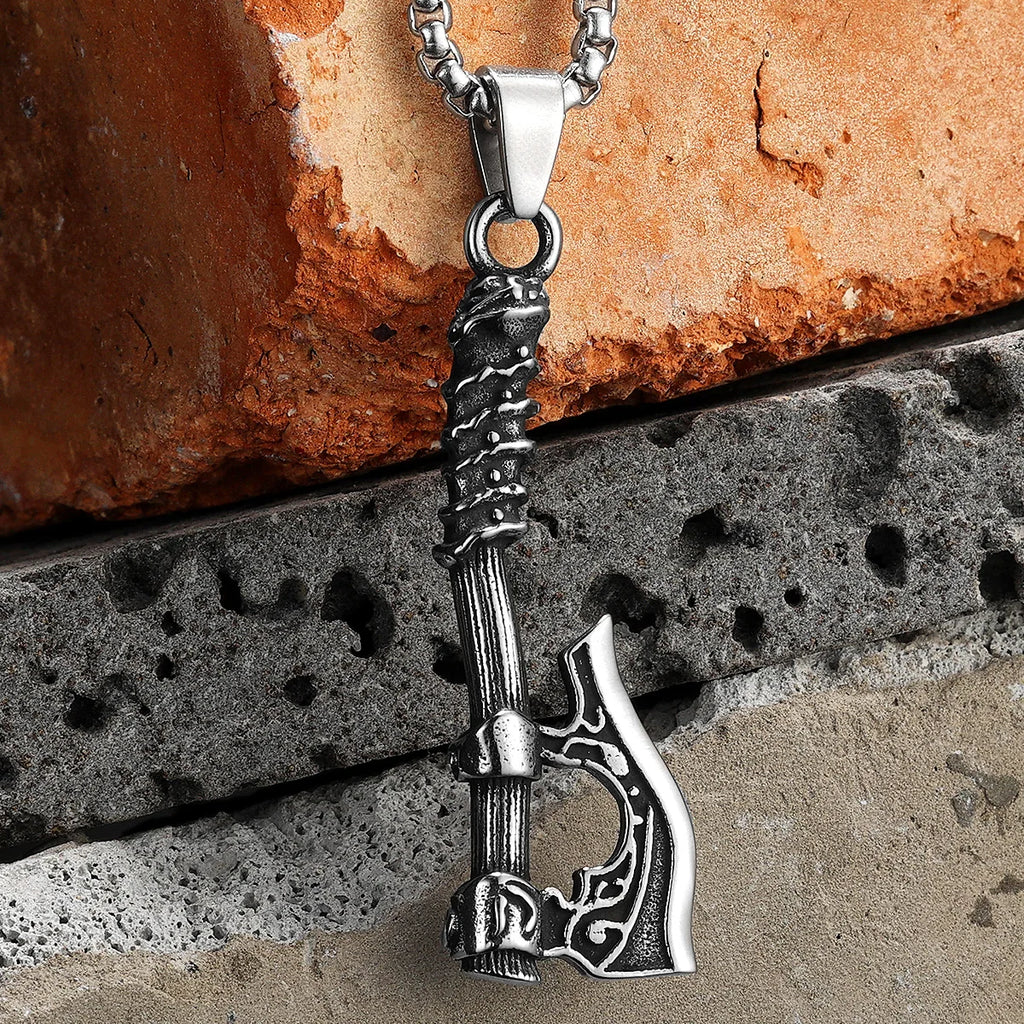 Pendentif Hache Viking Chaîne – Collier Gothique Mammen Ringerike Dragon