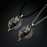 Fenrir Wolf Necklace – Stainless Steel Viking Pendant