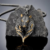 Fenrir Wolf Necklace – Stainless Steel Viking Pendant
