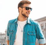 925 Sterling Silver Blue Crystals Tree of Life Necklace