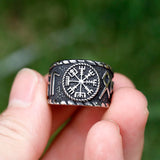 Viking Rune Vegvisir Ring