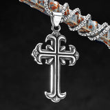 Gothic Carved Cross Pendant