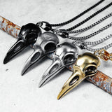 Raven Skull Gothic Necklace